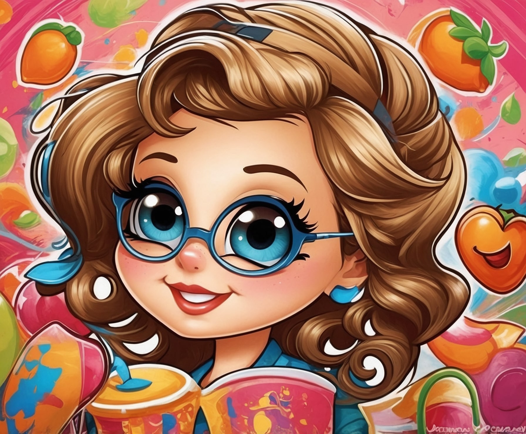 Dibujo personalizado vibrante y colorido